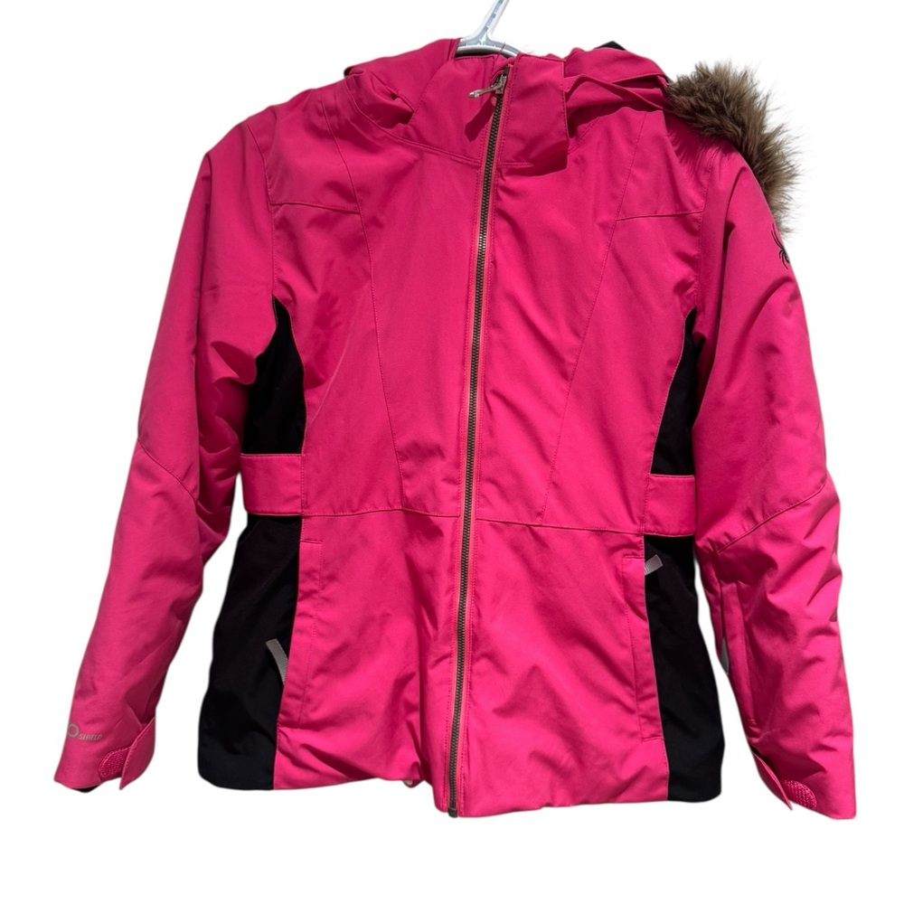 Like new Spyder Pink and Black Kids Ski Jacket